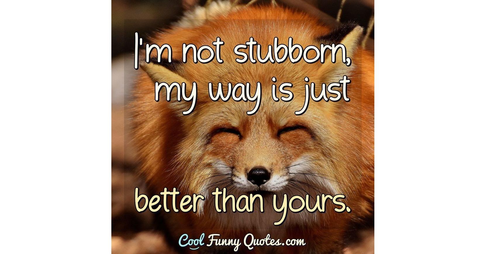 I M Not Stubborn My Way Is Just Better Than Yours