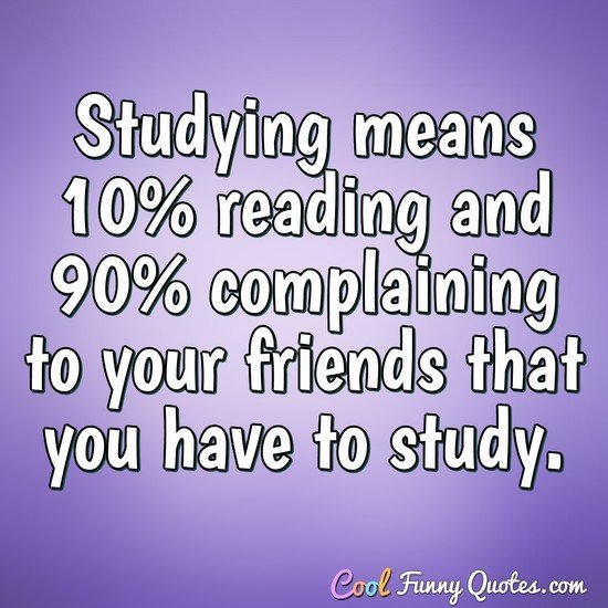 studying funny quotes